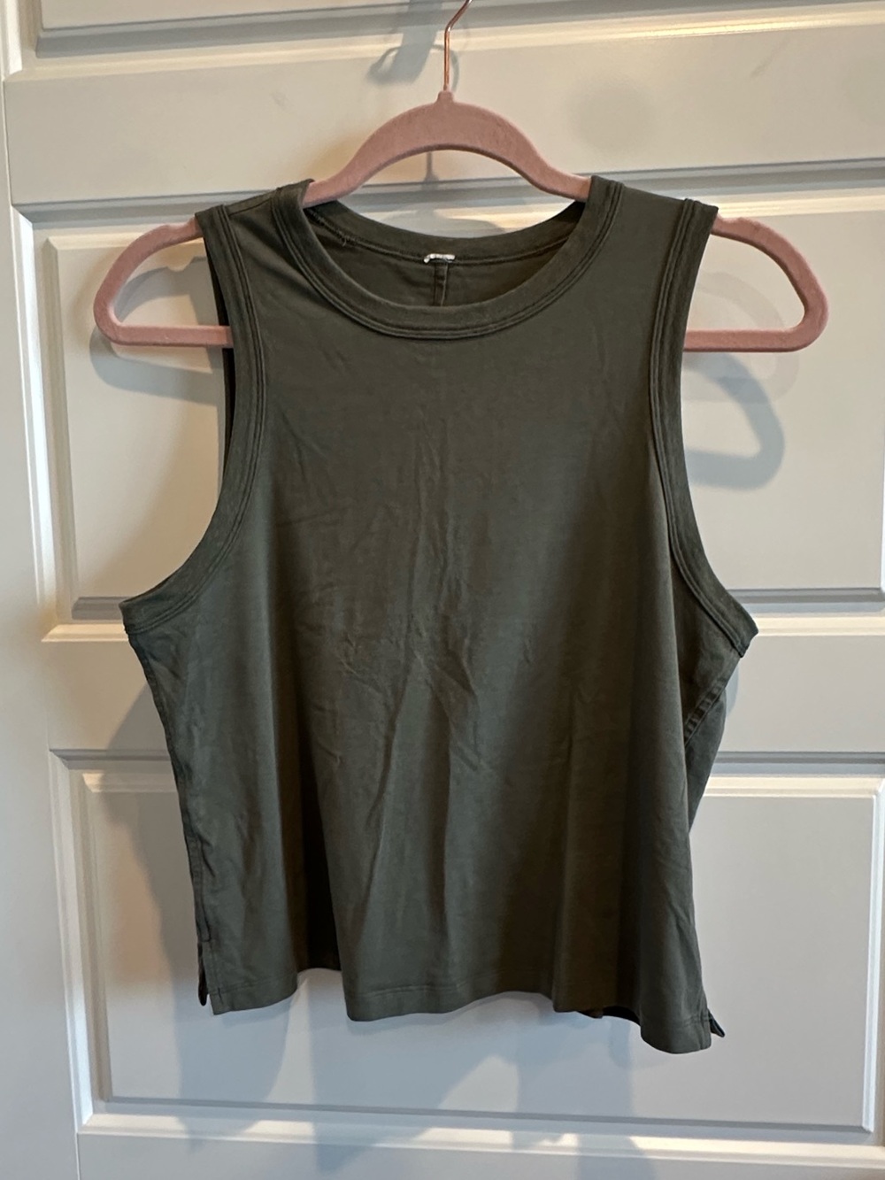 Lululemon 8 Cotton Cropped Active Tank Top Athleisure Sporty
